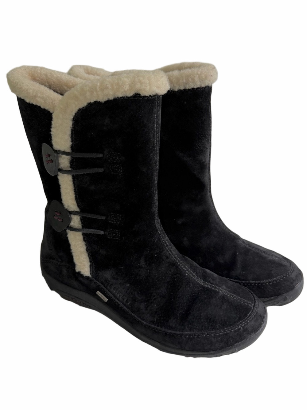Merrell Yarra Waterproof Black Suede Winter Performance Boots Size 8.5 Women’s